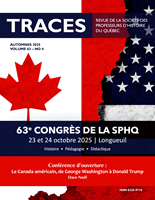 Aperçu - TRACES - Volume 63-4  Automne 2025